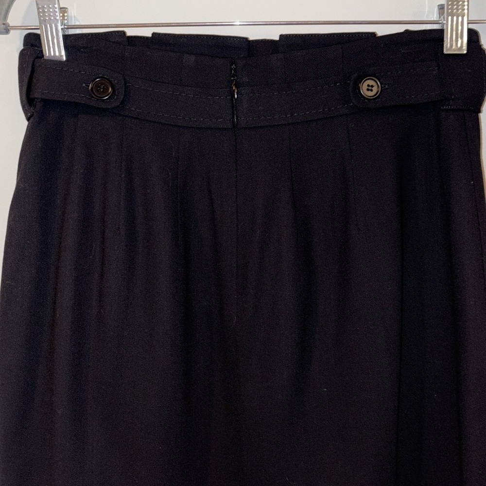 BCBGMAXAZRIA Stella High Waisted Pleated Wool Blend Pencil Skirt Size 8 Black - Picture 6 of 14